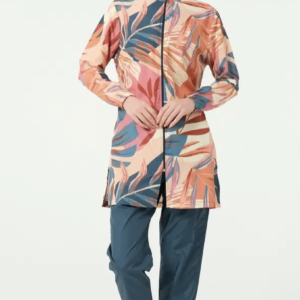 Tropical Print Modest Swimwear Set